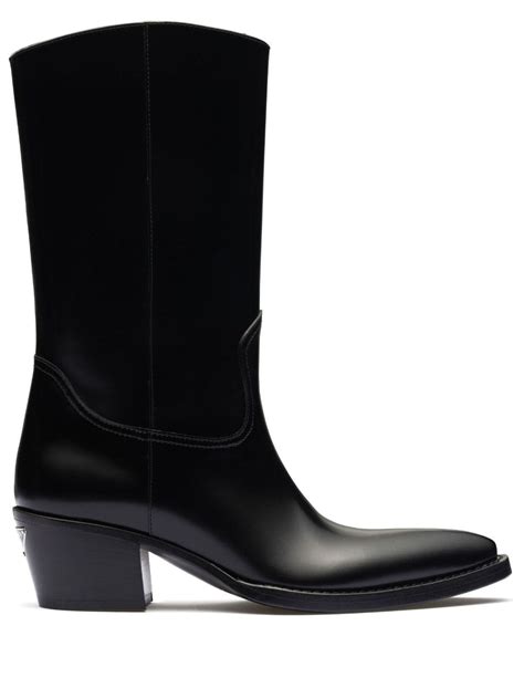 prada leather cowboy boots